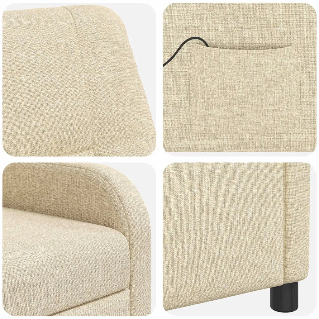 Divano Sedia-Poltrona Massaggiante Crema Tessuto 137516