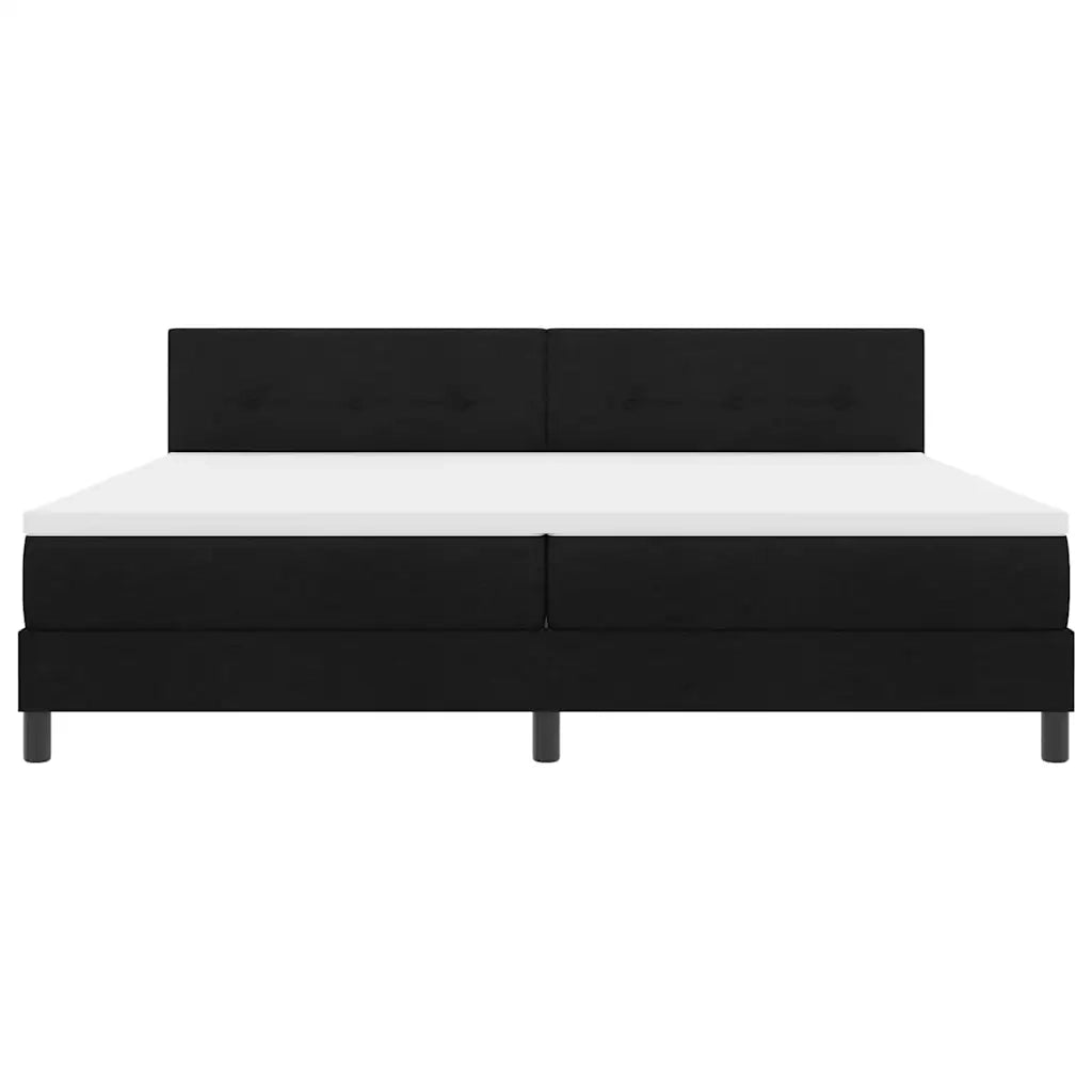 Letto a molle con testiera Nero 200 x 200 cm Tessuto 3338715