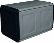 BAULE MULTIUSO GRIGIO SCURO E NERO IN POLIPROPILENE 96 X 53 X H57 CM 230 LITRI