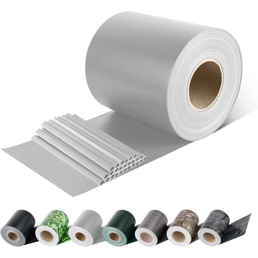 Fascia Coprente Ringhiere Effe PVC Grigio Chiaro H.cm 19 35 m con 20 Clips
