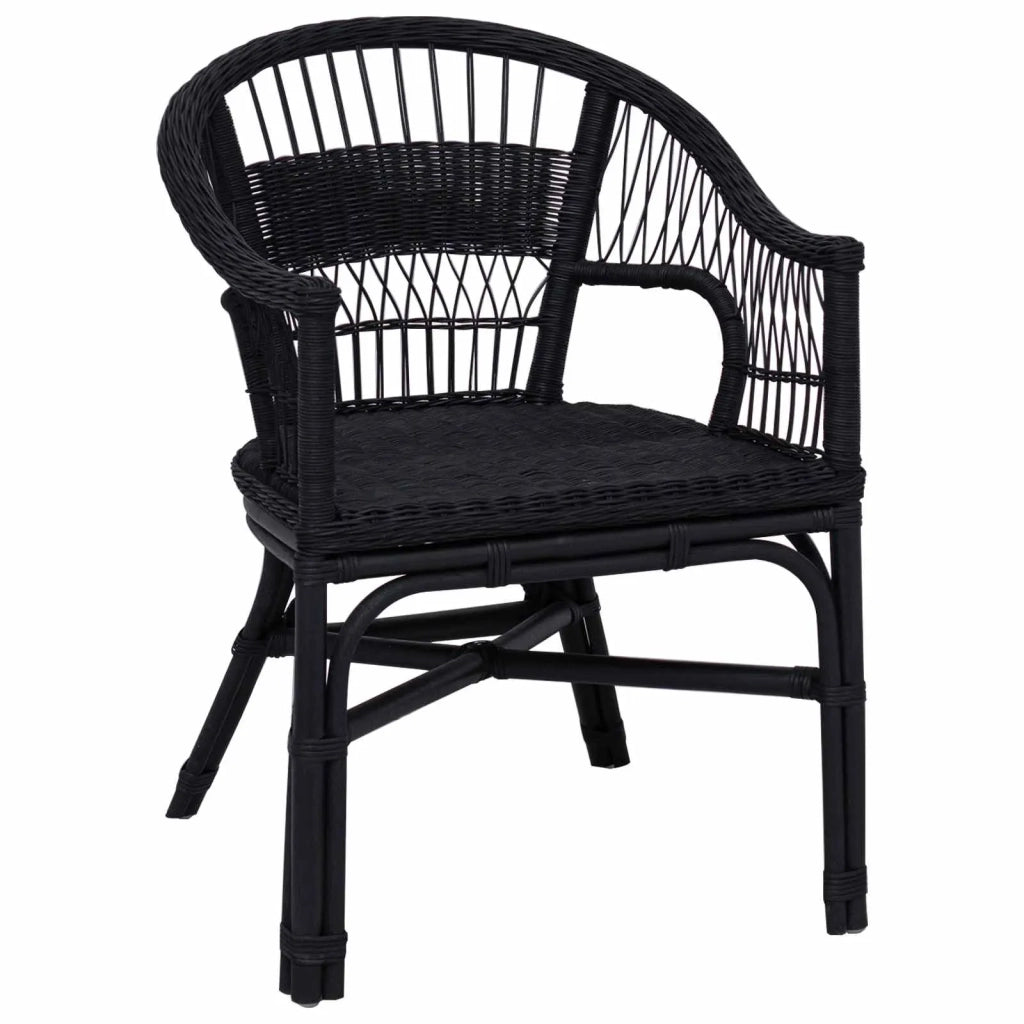 Sedia Impilabile Nero 60 x 60 x 81 cm Rattan
