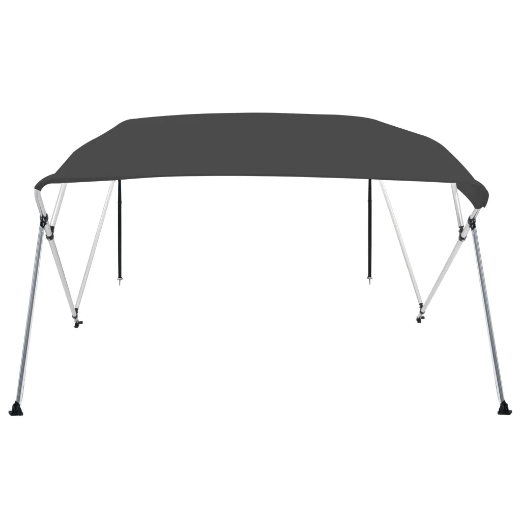 Bimini di Prua con Tendalino a 4 Archi Antracite 243x180x137 cm 93137