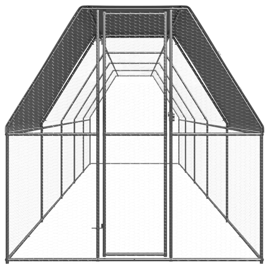 Gabbia per Polli da Esterno 2x10x2 m in Acciaio Zincato cod mxl 53250