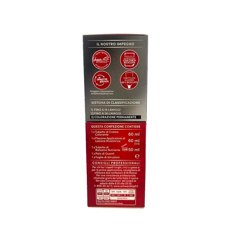 TINTA CAPELLI BRILLANCE 877 CASTANO CHIARO CENERE COLORAZIONE PERMANENTE INTENSIVA 100% COPERTURA DEI CAPELLI BIANCHI
