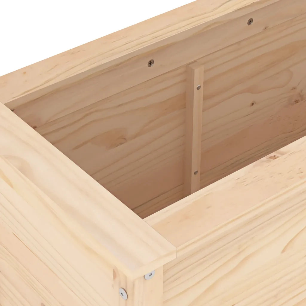 Fioriera | Cassetta per fiori | Vaso da Giardino 82,5x40x78 cm in Legno Massello di Pino