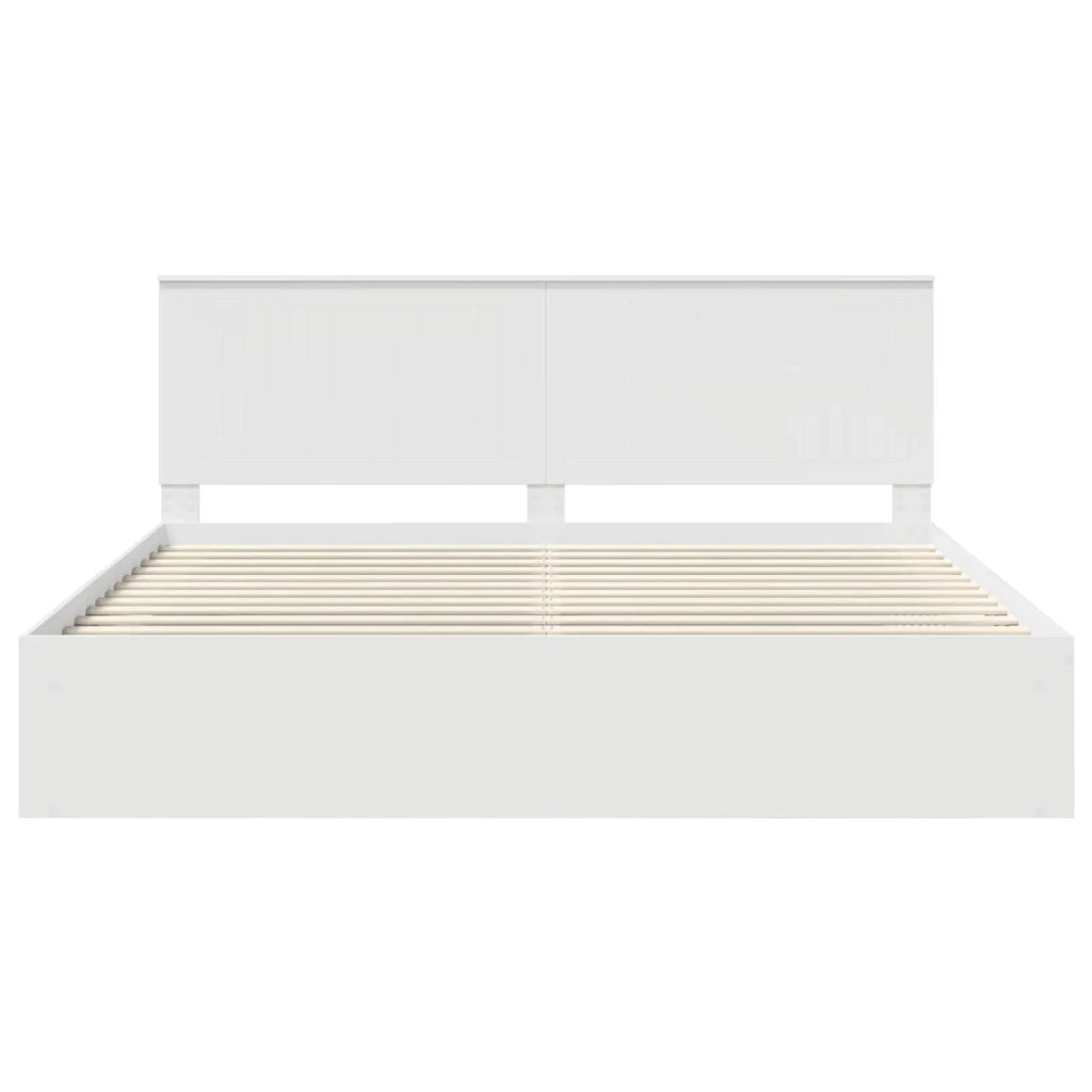 Struttura del letto Bianco 200 x 200 cm Pino massello