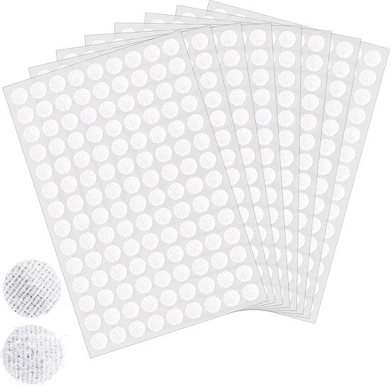 Punti di adesivo autoadesivi - 10 mm - 1008 pezzi - impermeabili - rotondi - adesivi a doppia faccia - forti colla - bianchi Adesivo autoadesivo