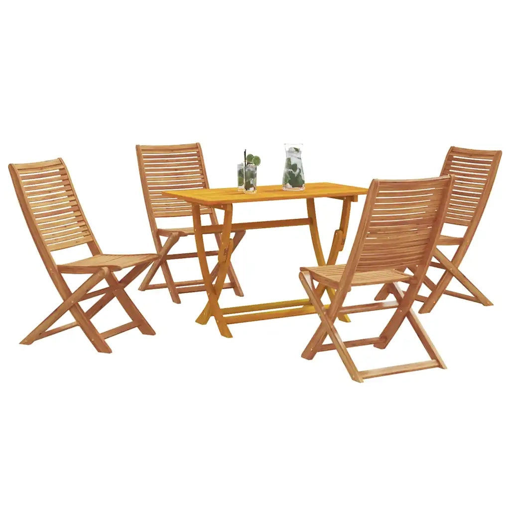 Set da Pranzo per Giardino con cuscino 5 pcs Marrone 3375762
