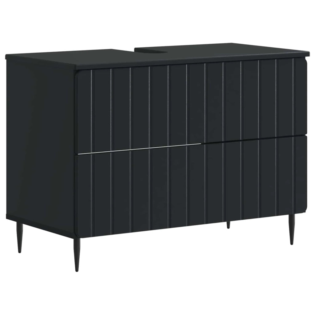 Armadio per Lavabo da Bagno ZWOLLE Nero 82 x 41 x 58,5 cm 896356