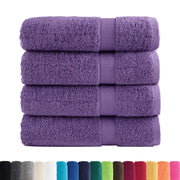 Asciugamani da bagno Premium SOLUND 4 pz | Teli per bagno Viola 100x150 cm 600 g/m2