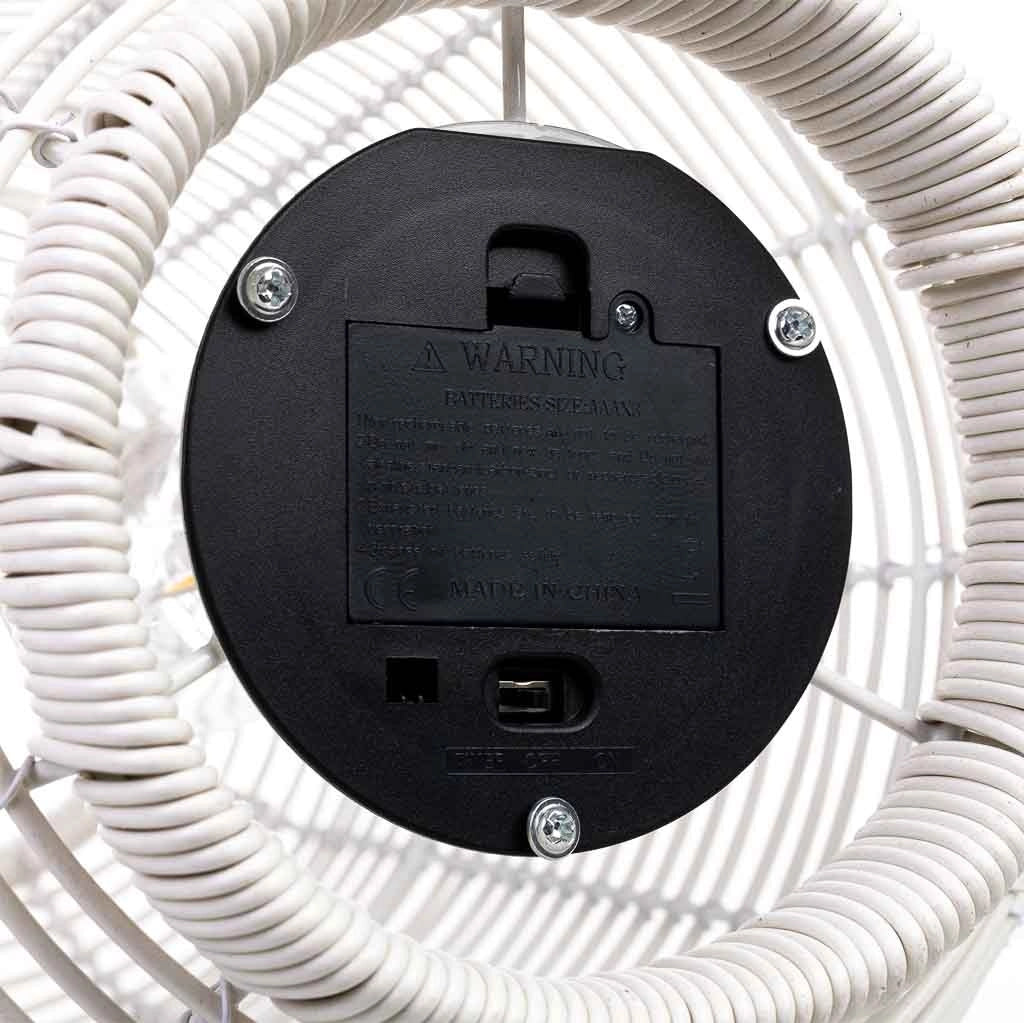 Lanterna in metallo e plastica con luce a batteria D25x39/50,5h cm