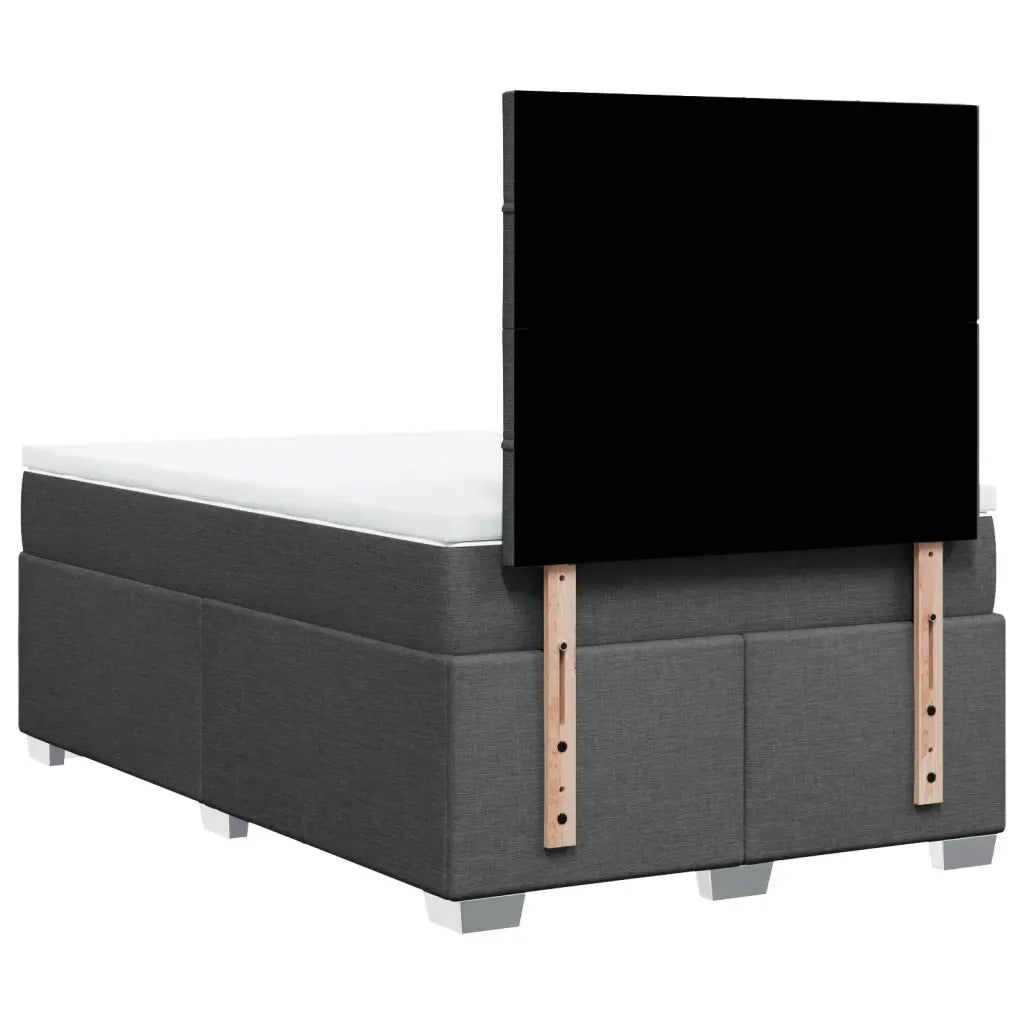 Giroletto a Molle con Materasso Grigio Scuro 120x200 cm Tessuto 3290456