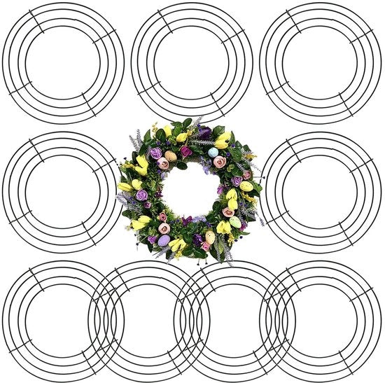 ONF3 - Corolla a filo - 10 pezzi 20 cm - Ideale per decorazioni floreali - Verde - Corolla a forma rotonda - Perfetta per San Valentino e decorazione esterna