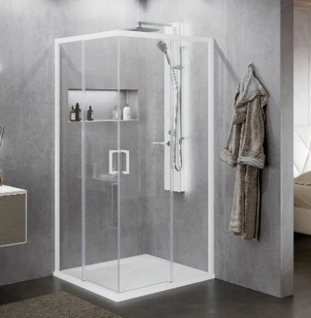BOX PORTA SCORREVOLE 67-70 ZEPHYROS 2.0 CROMO - NOVELLINI