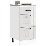 vidaXL Base da Cucina Lucca Bianco Lucido in Legno Multistrato