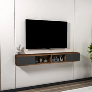 Ispica, Mobile Porta tv 2 Ante, 140x22x20h cm Nero Antracite