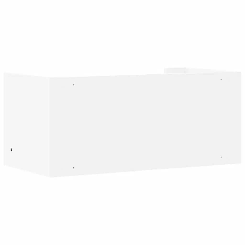 vidaXL Scaffale a Parete Bianco 70,5x35x30,5 cm in Legno Multistrato