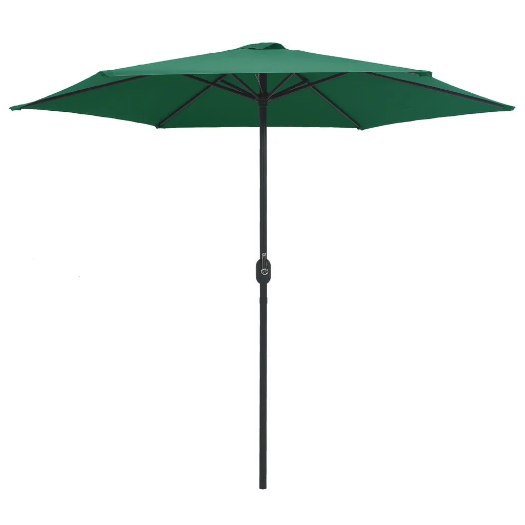 Ombrellone da Giardino con Palo in Alluminio 270x246 cm Verde 47344