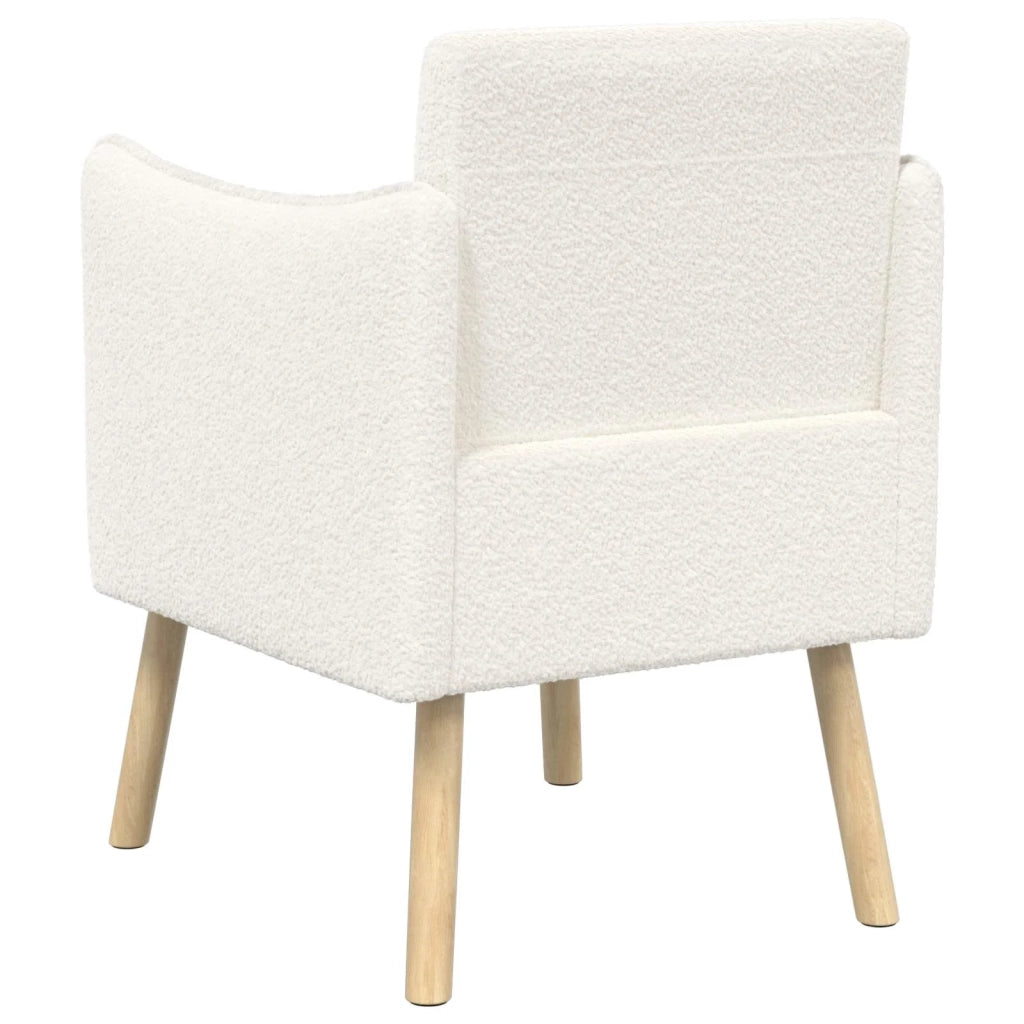 Sedia d'accento Crema Bouclé 42044824