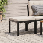 vidaXL Panche Giardino con Cuscini 2pz Nere Acciaio Verniciato Polvere