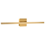 Lampada specchio con luce LED in metallo orizzontale stile moderno oro