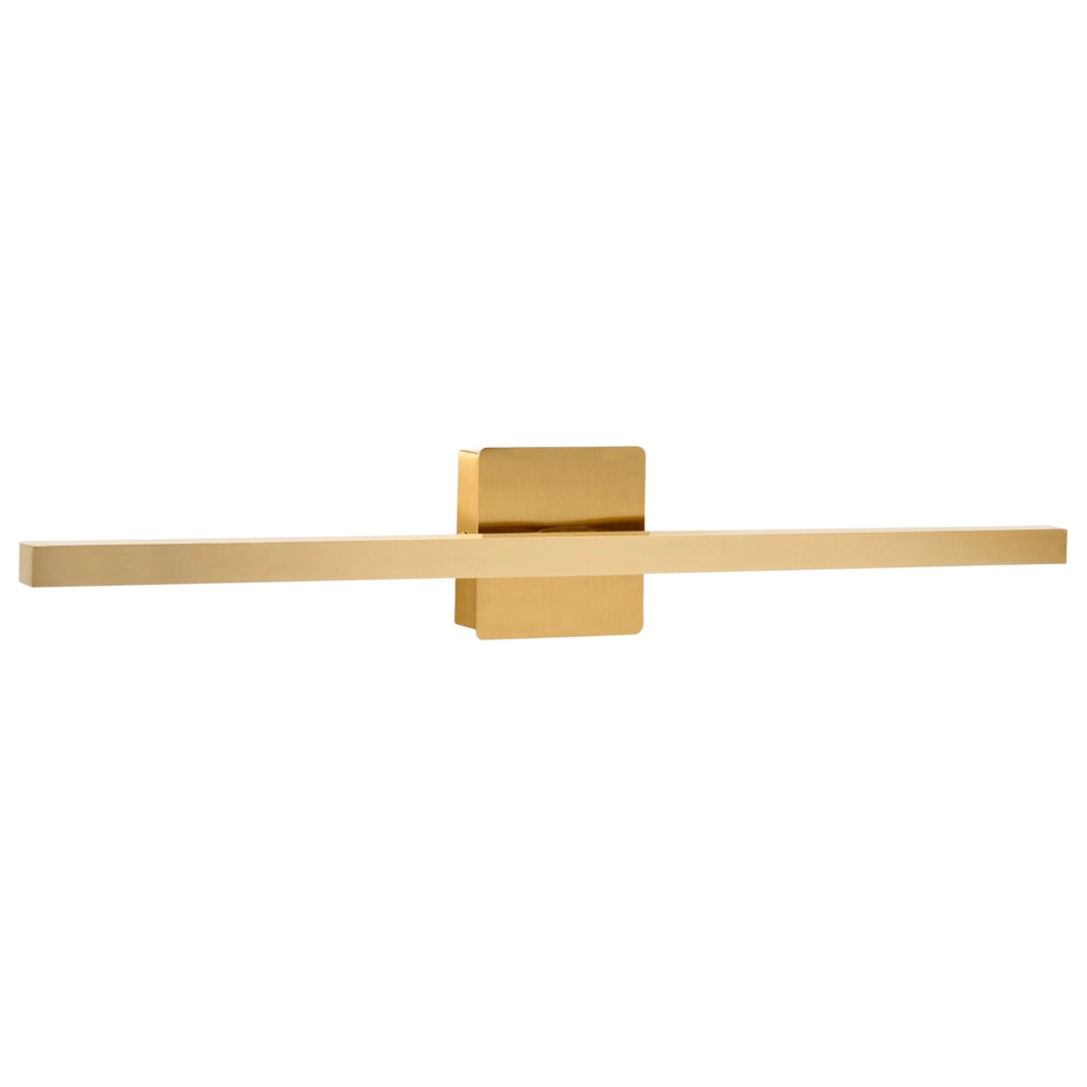 Lampada specchio con luce LED in metallo orizzontale stile moderno oro