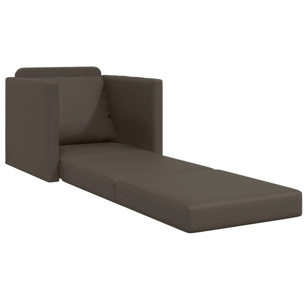 Divano letto 60cm Grigio Pelle Artificiale 4106632