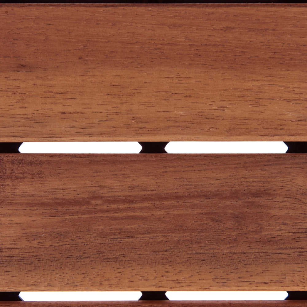 Pavimento in legno di acacia certificato marrone per esterni con base in plastica resistente all'acqua