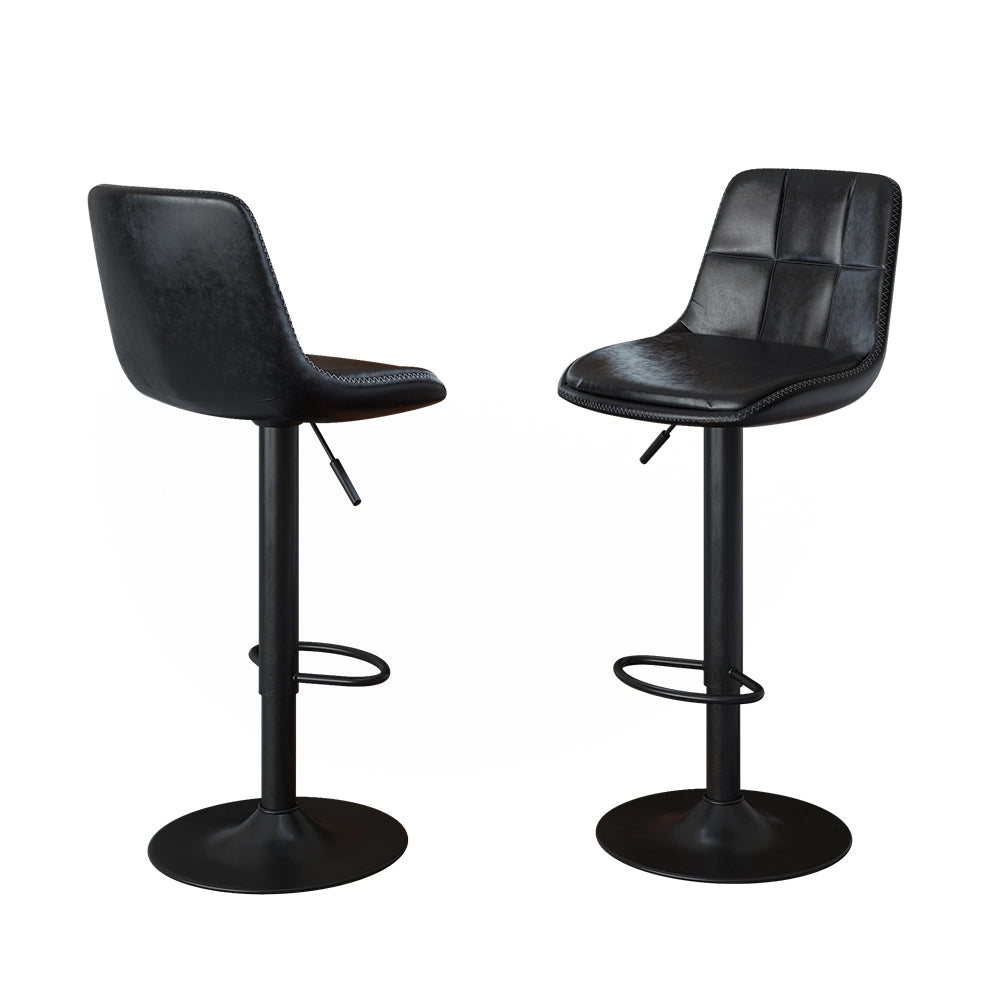 Set di 2 sgabelli da bar Sena Nero 42 x 86 cm Vicco
