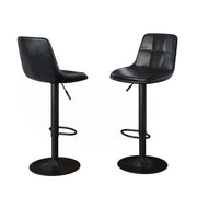 Set di 2 sgabelli da bar Sena Nero 42 x 86 cm Vicco