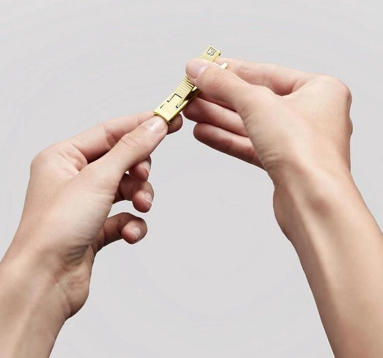 Nageltrattore ultrapiano con lama a unghie - taglio compattibile per viaggi - con custodia in pelle - premium oro