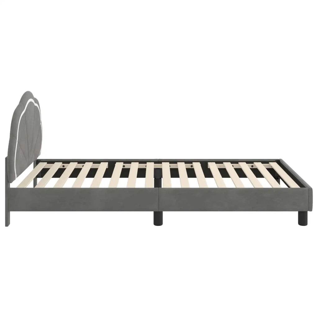 Struttura letto Bambini | Letto Infantile | Lettino con testata Grigio Scuro 80 x 200 cm