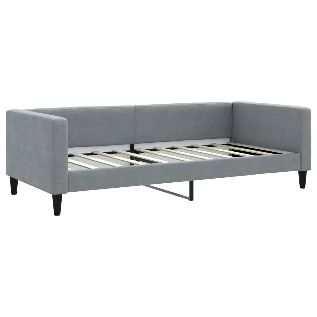 Divano Letto con Letto Estraibile Grigio Chiaro 90x190 Tessuto 3196588