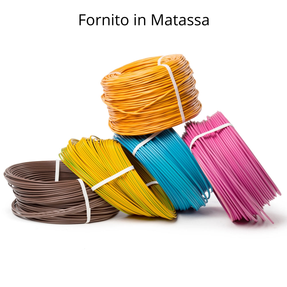 Cavo elettrico cordina unifilare fs17 sezione 25mmq marrone 25 metri