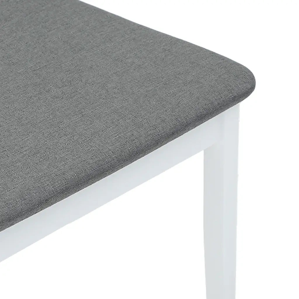 Sedie da Pranzo con Cuscini 2 pz Bianco Legno Massello di Hevea 4102519