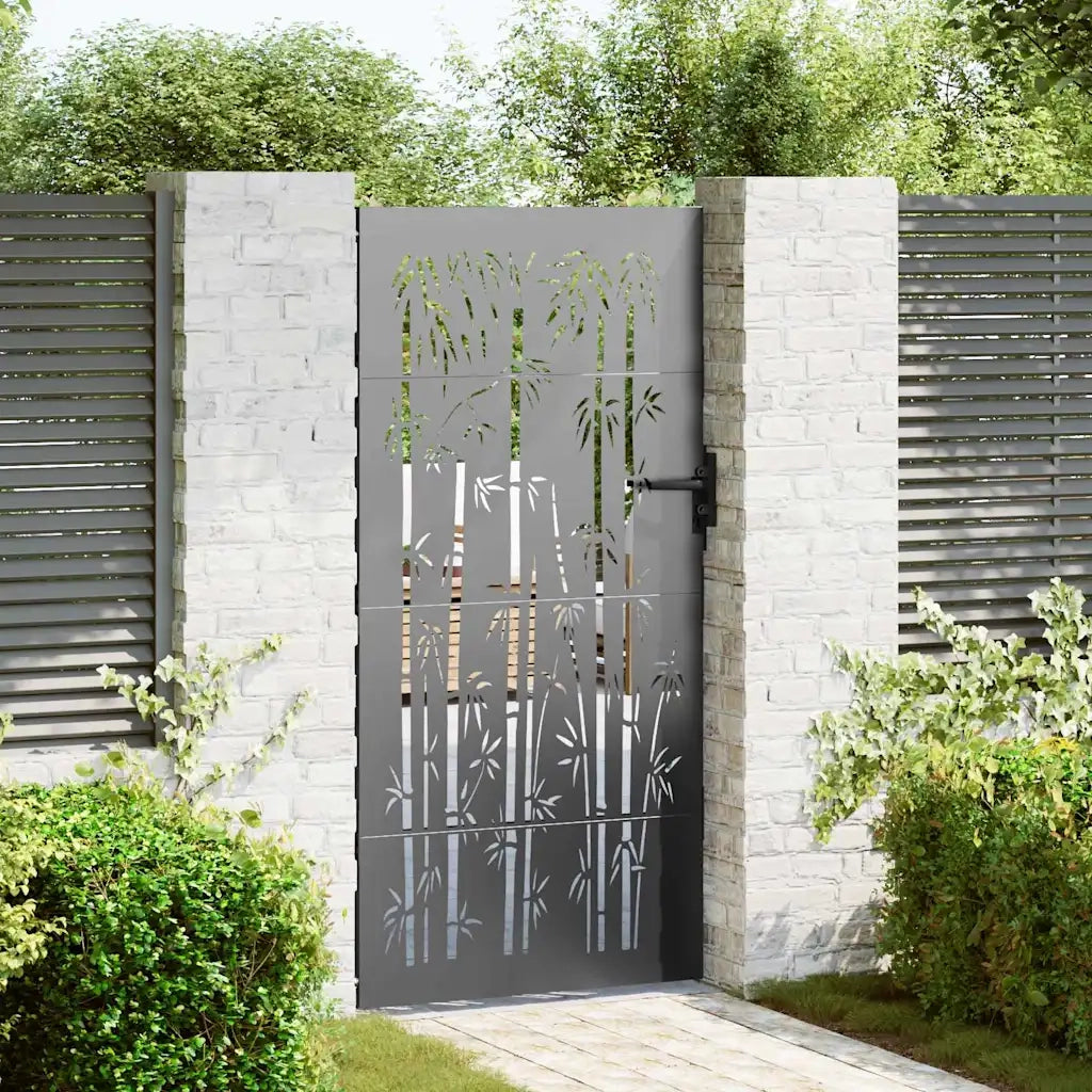 Cancello da giardino con blocco Nero 85 x 200 cm CFW6717428