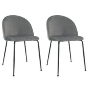 Marvin Sedia in Velluto e Oro Oslo da Sala Pranzo Con Gambe Metallo Dorate Seduta Imbottita Sedie Poltron Grigio/2 Sedie