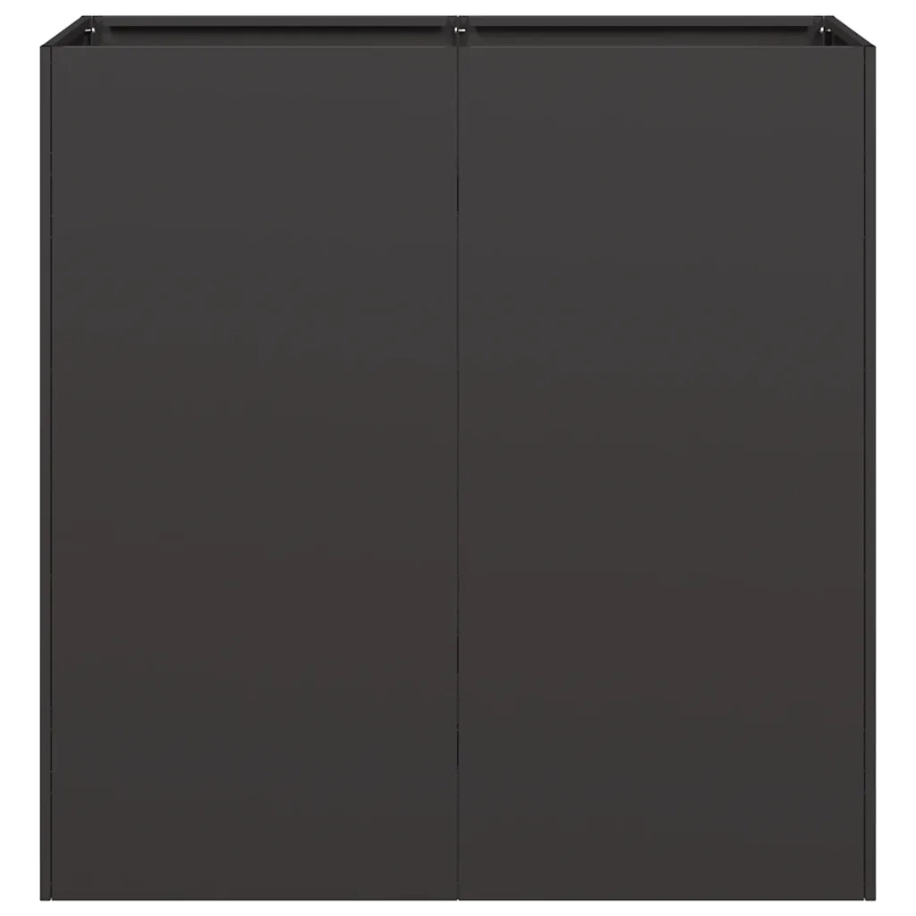 Fioriera Nera 80x40x80 cm in Acciaio Laminato a Freddo 860710