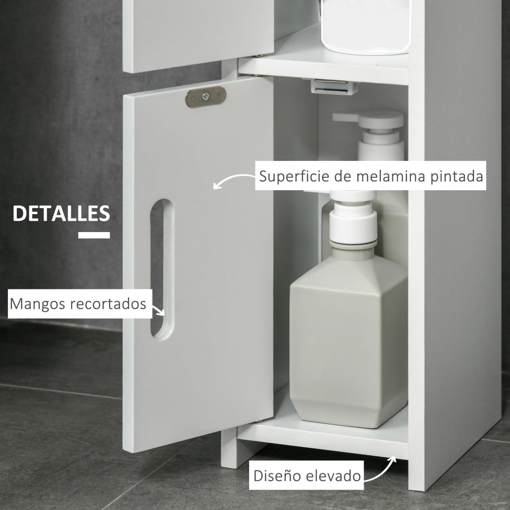 Colonna Bagno con Ante ¨C zephmum ¨C Bianco 15x17x120cm