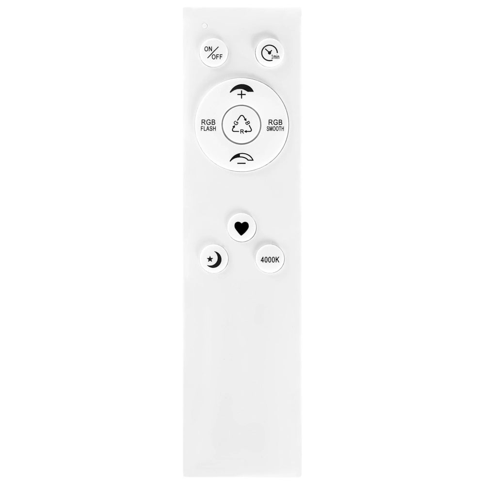 Lampada da soffitto a LED, bianco, in materiale sintetico, pannello luminoso a LED rotondo, lampada da incasso a soffitto con telecomando