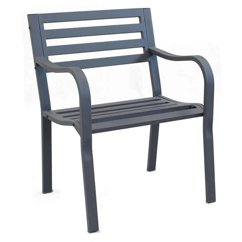 POLTRONA CHLOE IN ACCIAIO VERNICIATO A POLVERE 60 X 56 X H85 CM COLORE ANTRACITE