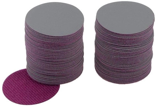 Set di dischi abrasivi 2000 giri - 100 pezzi - 50 mm - con chiodo e anello - uso naturale/ambiente secco - silicato di carbonio - carta abrasiva