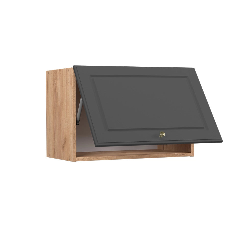 Vicco Pensile da cucina Antracite-oro 60 cm Piatto