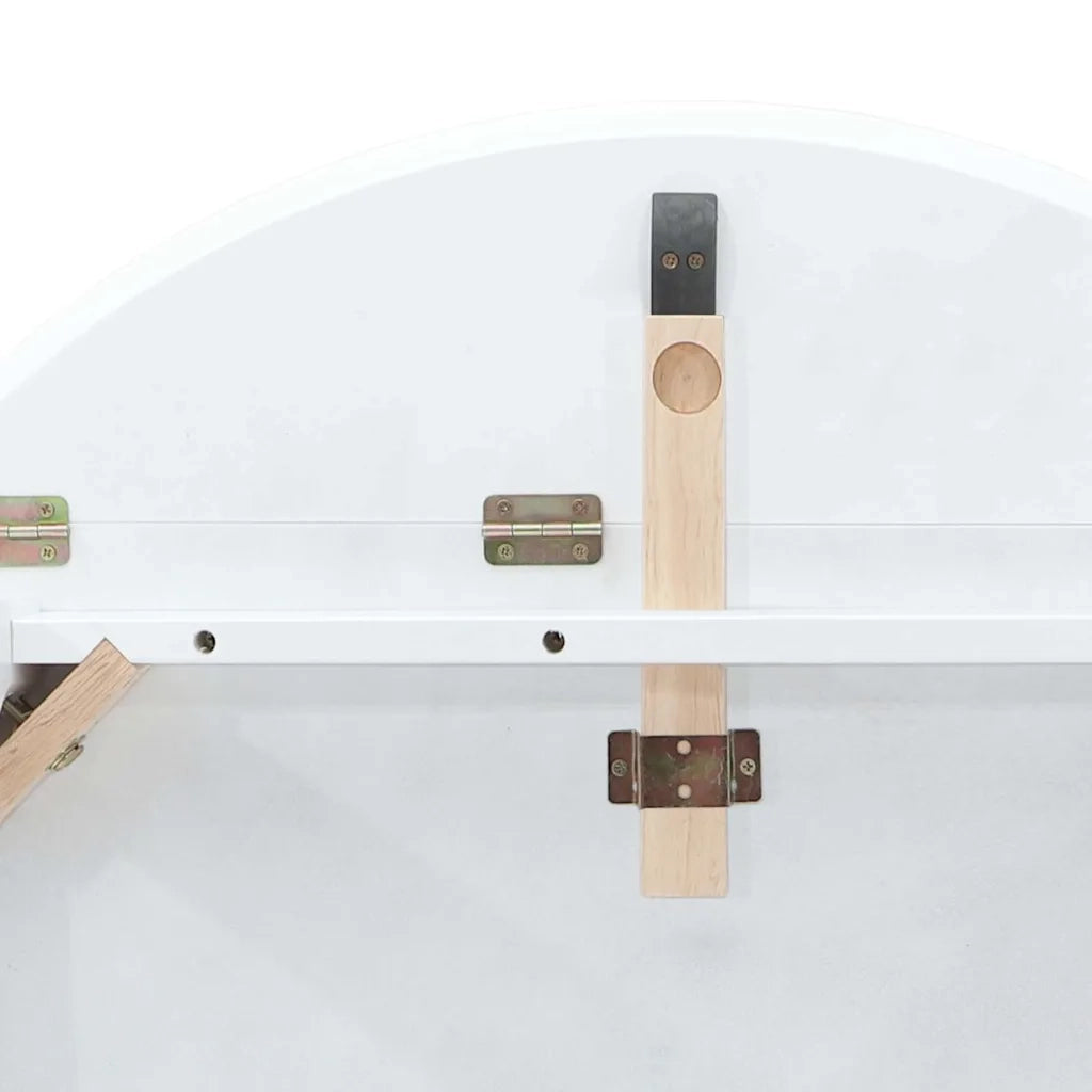 vidaXL Tavolo da Pranzo Bianco in Legno Massello di Hevea
