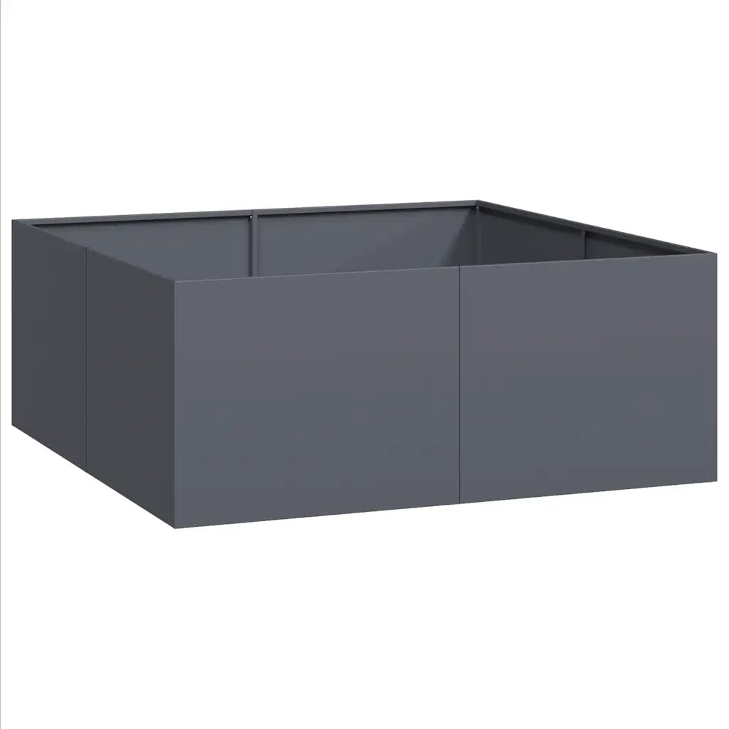 Fioriera Antracite 100x100x40 cm in Acciaio 860817