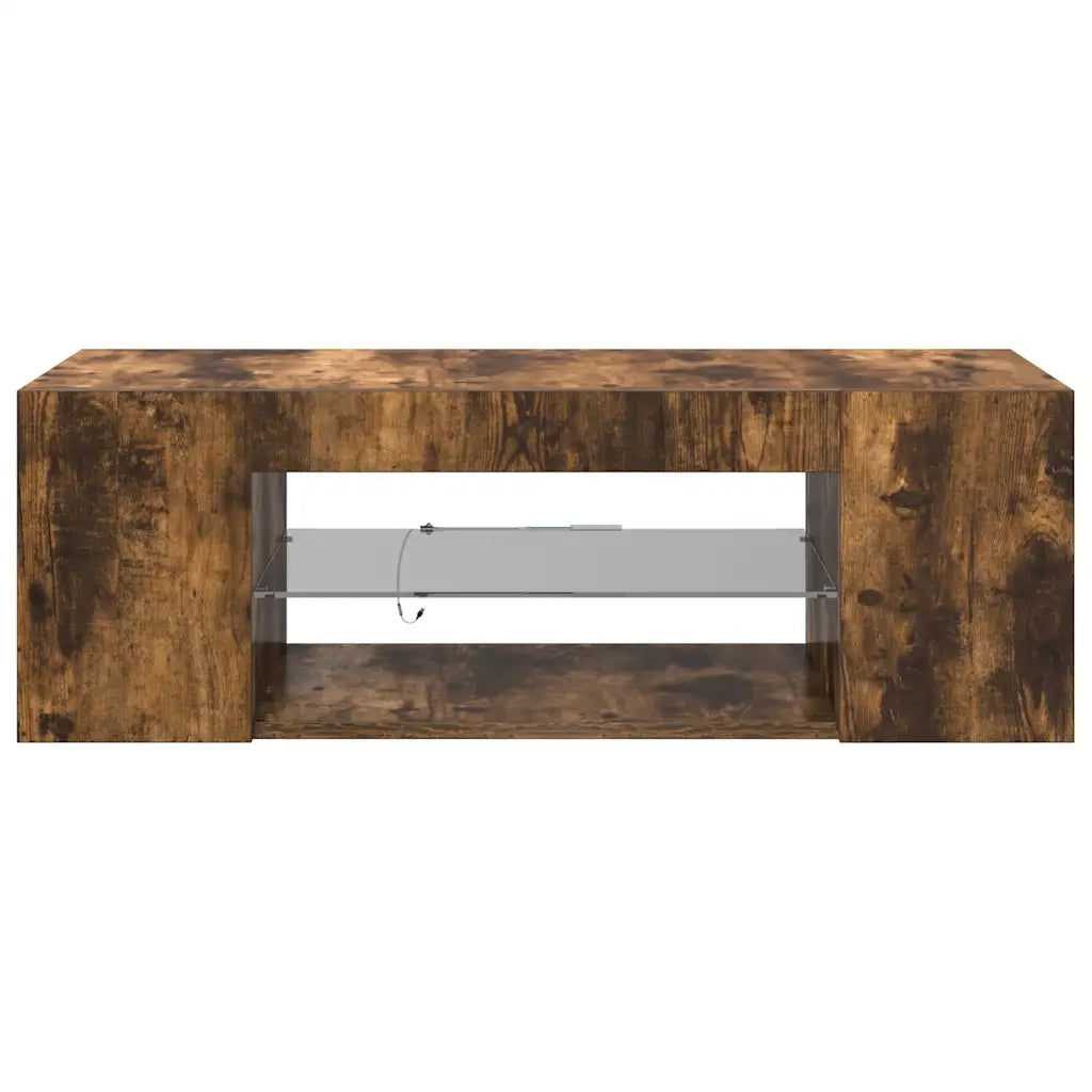 Mobile Porta TV con Luci LED Rovere Fumo 90x39x30 cm cod mxl 8080