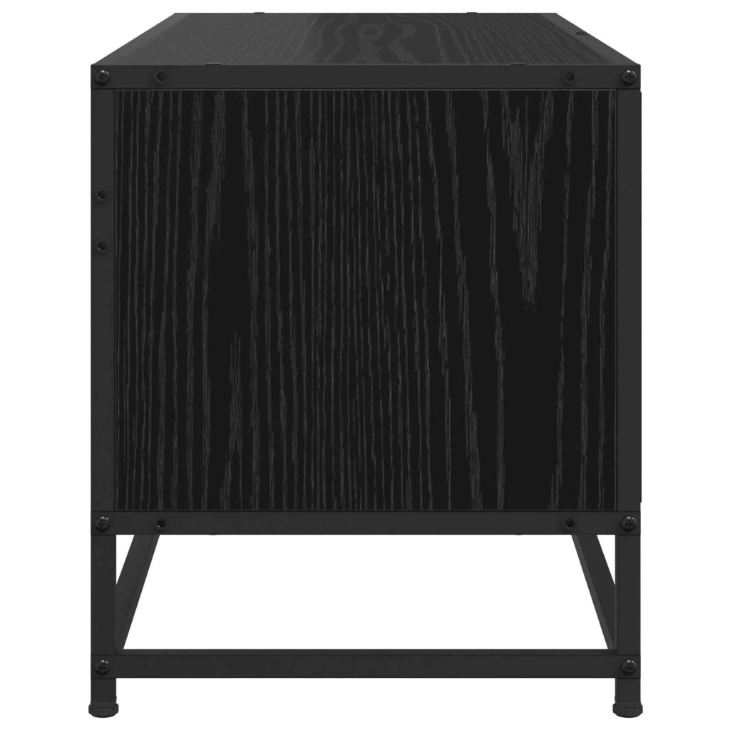 Mobile TV 80 x 34,5 x 40 cm Rovere Nero Legno ingegnerizzato 8010951