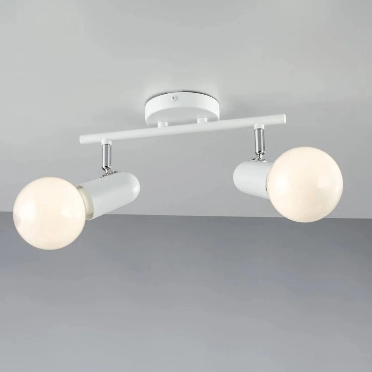 APPLIQUE PARETE/PLAFONIERA SOFFITTO ORIENTABILE BIANCA 2 LUCI PUNTO FAN EUROPE