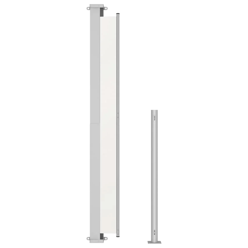 Tenda da sole laterale retrattile/schermo privacy per patio giardino terrazza balcone 180 x 500 cm crema 02_0007336