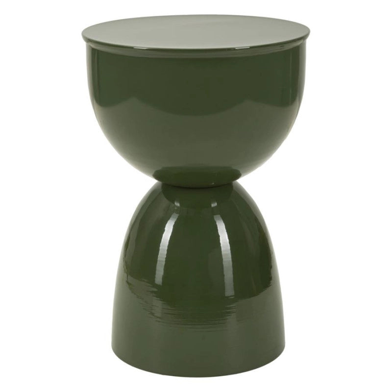 Tavolinetto In Metallo Yao Verde cm ø 31x46